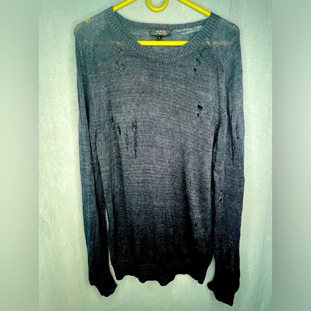 Distressed A.P.C Sweater - Picture 4 of 6